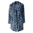thumbnail image 5 of Felirenzacia Womens Faux Fur Leopard Cardigan Fuzzy Jacket Winter Open Front Fleece Coat Eco Fur Outwear with Pockets, 5 of 5