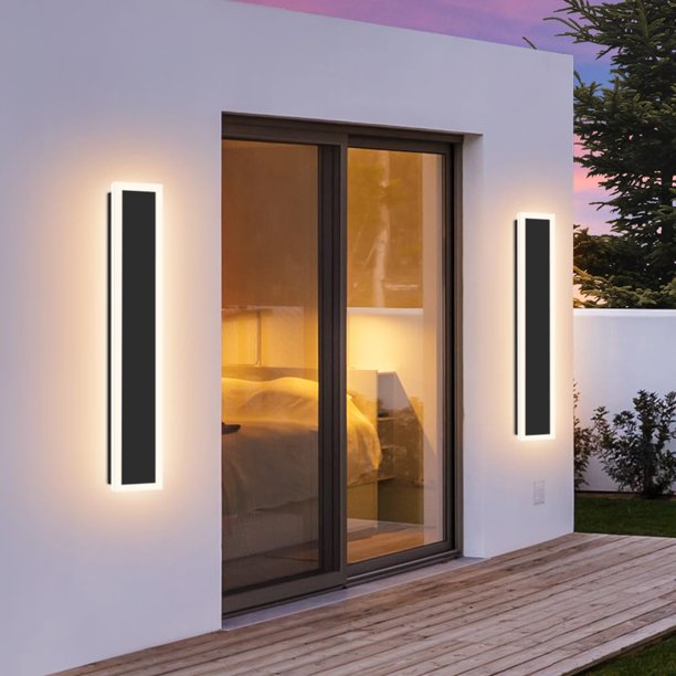 DAKASON 2Pack LED Long Strip Wall Light 36'' 30W, 3000K/4000K/5000K