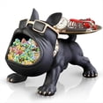 thumbnail image 1 of Estatua de Resina de Bulldog Francés, Bandeja para Dulces, , Cuenco, Estatuas para Escritorio de Oficina, Decoración del Hogar, Figuras Negras., 1 of 5