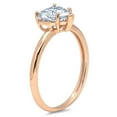 thumbnail image 2 of 1.25 ct Heart Cut Natural Swiss Blue Topaz Solitaire 18K Rose Gold Womens Engagement Ring, 2 of 4