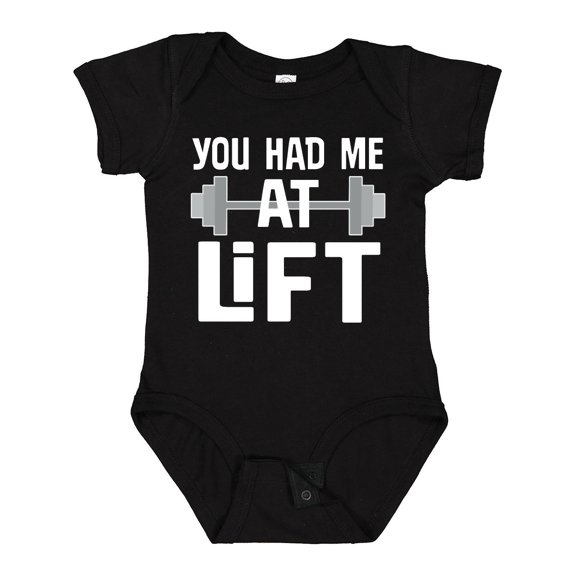 Inktastic Weightlifting You Had Me at Lift Boys or Girls Baby Bodysuit