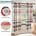 thumbnail image 3 of Yayeee Window Curtains Light Filtering 63"x42" Grommet Panel Pair Home Living Room Decor, Black Tartan, 3 of 7