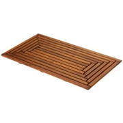 Bare Decor Oiled Finish Solid Teak Wood Giza Shower, Spa, Door Mat