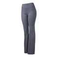 thumbnail image 2 of TheLovely Women's Flat Waistband Flared Bottom Workout Yoga Pants Leggings (Non-Foldover), 2 of 4