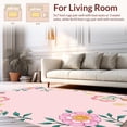 thumbnail image 2 of ODIKA 5'x7' Machine Washable Non-Slip Area Rug, Enchanted Garden Delight Artistic Floor Accent High Traffic Rug, Pink, 395808, 2 of 7
