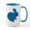 White/Blue Inside, variant on CafePress - Blue Glitter Silhouette Easter Bunny Mugs - 15 oz Ceramic Large White Novelty Mug