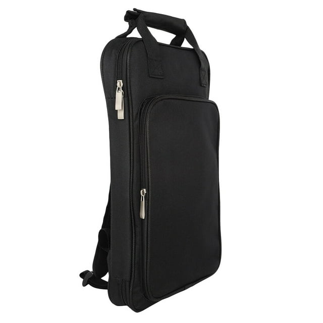 HORIALENCE 1Set Large Black Drumstick Storage Backpack for Music Practice and Instrument Bags 17.84x11x1.57in