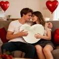 thumbnail image 3 of Valentine's Day Pillows for Couch Heart Shaped Sofa Waist Cushion Long Hair Wedding High End Cute Heart Shaped Gift Throw Pillows for Bedding, 3 of 6