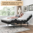 thumbnail image 2 of Adjustable Bed Frame,Twin Metal Frame Bears 500 lbs,Wireless Remote Memory Function,Head & Foot Lift Incline,Quiet Motor for Lying Down Reading Watching TV, 2 of 7