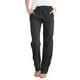thumbnail image 1 of CEHVOM Pantalones rectos largos de cintura elástica con cordón de algodón y lino para mujer, 1 of 5