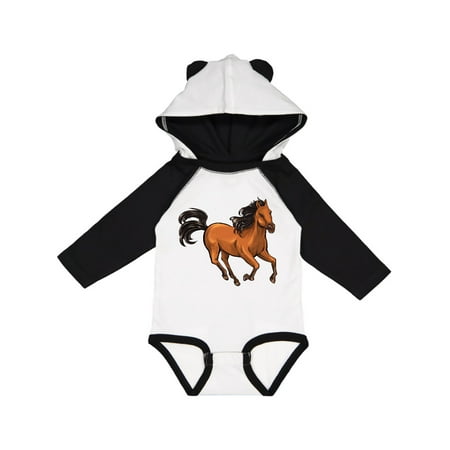 

Inktastic Wild mustang horse galloping Gift Baby Boy or Baby Girl Long Sleeve Bodysuit