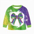 thumbnail image 4 of HCNTES Toddler Baby Girl Clothes 1T 2T 3T 4T 5T Fall Winter Outfits Contrast Color Long Sleeve Sweatshirt + Pants Sets,Sizes 8-9 Years, 4 of 7