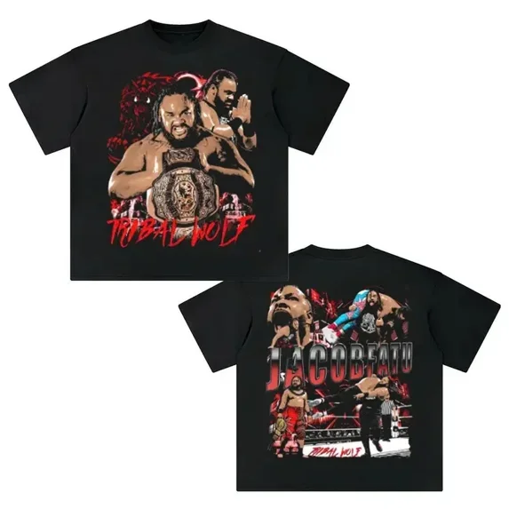 Tribal Wolf Jacob Fatu Shirt Wrestling Moments, Championship, Shirtfor Wwe Fan