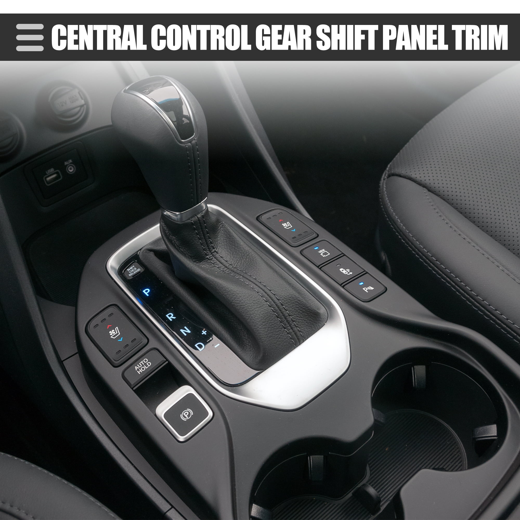 Unique Bargains Carbon Fiber Gear Shift Panel Trim for Dodge Durango 14-17 Black