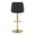 thumbnail image 2 of CorLiving Arwen Set of 2 Faux Leather Upholstered Adjustable Height Gold Base Indoor Barstools, 2 of 7