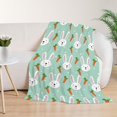 thumbnail image 2 of Shamrock St Patricks Day Throw Blanket Soft Warm Cozy Lightweight Decorative Blanket for Couch, Bed, Sofa, Travel 40x50 inch, 2 of 6