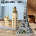 thumbnail image 2 of 2023 Nueva ciudad MOC Arquitectura clásica Mini tamaño Bloques de construcción DIY Catedral Notre-Dame Torre de París Torre Big Ben Ladrillos Juguetes, 2 of 5