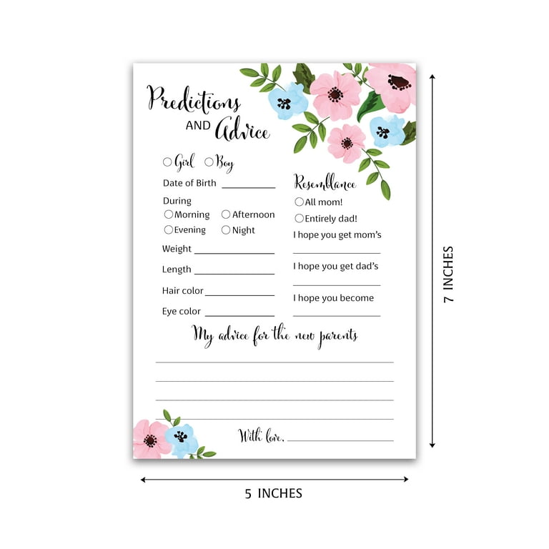 gender-reveal-prediction-and-advice-cards-pack-of-25-blue-or-pink-baby-shower-games-new-parents-mom-dad-to-be-mommy-daddy-message-couples-coed-shower-activity