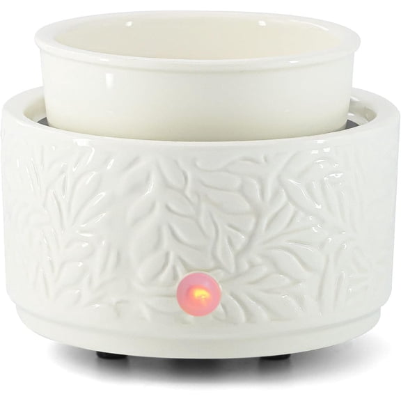 Wax Melt Warmer,Electric 3-in-1 Wax Melter,Ceramic Candle Wax Warmer Burner for Scented Waxs,Candle Warmer Scent Oil Burner Home Aromatherapy-White