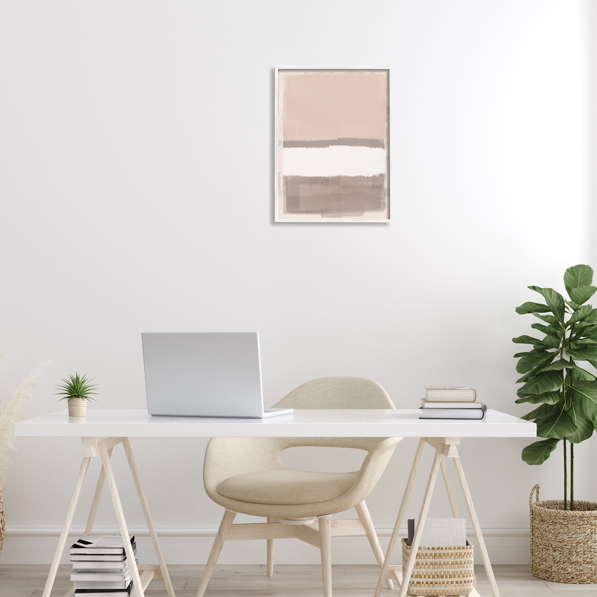 Stupell Industries Simple Abstract Watercolor Neutral Tones Collage, 16 x 20, Design by Marcus Prime