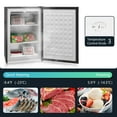 thumbnail image 6 of Kitchen Refrigerators HOMCOM Upright Freezer, 3.0 Cubic Feet Compact Mini Freezer with Reversible Single Door and Adjustable Thermostat, Small freezer for Home, Dorm, Apartment, Home Office, Black,Si, 6 of 10