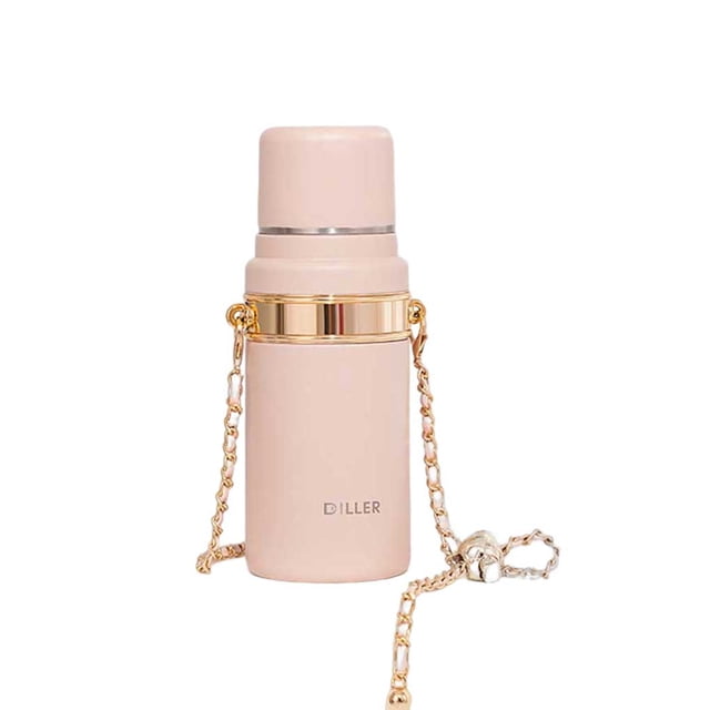 Inteprter Vacío de paja 3 en 1 Boca ancha ml Elegante Color sólido Chicas Damas Viajar Compras Aspira Botella de agua Teteras Rosa