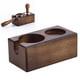 thumbnail image 4 of Soporte para prensador de café, portafiltro, accesorio perfecto para máquina de café espresso, para cafetería y hogar. Marrón 2 agujeros B, 4 of 9