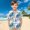 White A34, variant on Rvasteizo Shirts for Boys Girls Hawaiian Print Lapel Pocket Wear Short Sleeve Casual Shirt Top for Boys Girls 2-15Years