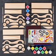 Made by Me Build & Paint Wood Cars, 3 Race Car with Moving Wheels, Boys and Girls, Child, Ages 6+