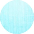 thumbnail image 1 of Ahgly Company Indoor Round Solid Light Blue Modern Area Rugs, 6' Round, 1 of 4