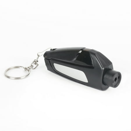 Auto Drive Keychain Design 2-in-1 Rescue Tool Seatbelt Cutter & Window Breaker, Black, One Size