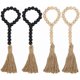 thumbnail image 1 of Guirnalda de cuentas de madera de 4 piezas, 12,6 pulgadas, decorativa, colgante, con borlas., 1 of 5