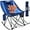 Blue, variant on Rocking Camping Chair, Luxury Padded Recliner, Oversized Folding Lawn Chair with Pocket, Heavy Duty for Outdoor/Picnic/Lounge/Patio, Portable Camp Rocker Chairs with Carry Bag, Blue