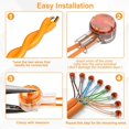 thumbnail image 5 of 200 PCS UY Conectores de empalme Conector de terminal K1 a prueba de agua Conectores de cable de teléfono Conectores de cable K1 Conector de cable eléctrico para teléfono y computadora esquí esquí Gafas de esquí, 5 of 5