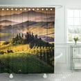 thumbnail image 1 of ABPHQTO Verde oliva Toscana Italia Paisaje Árbol Paisaje italiano Cortina de ducha de poliéster toscano 152x180 cm, 1 of 2