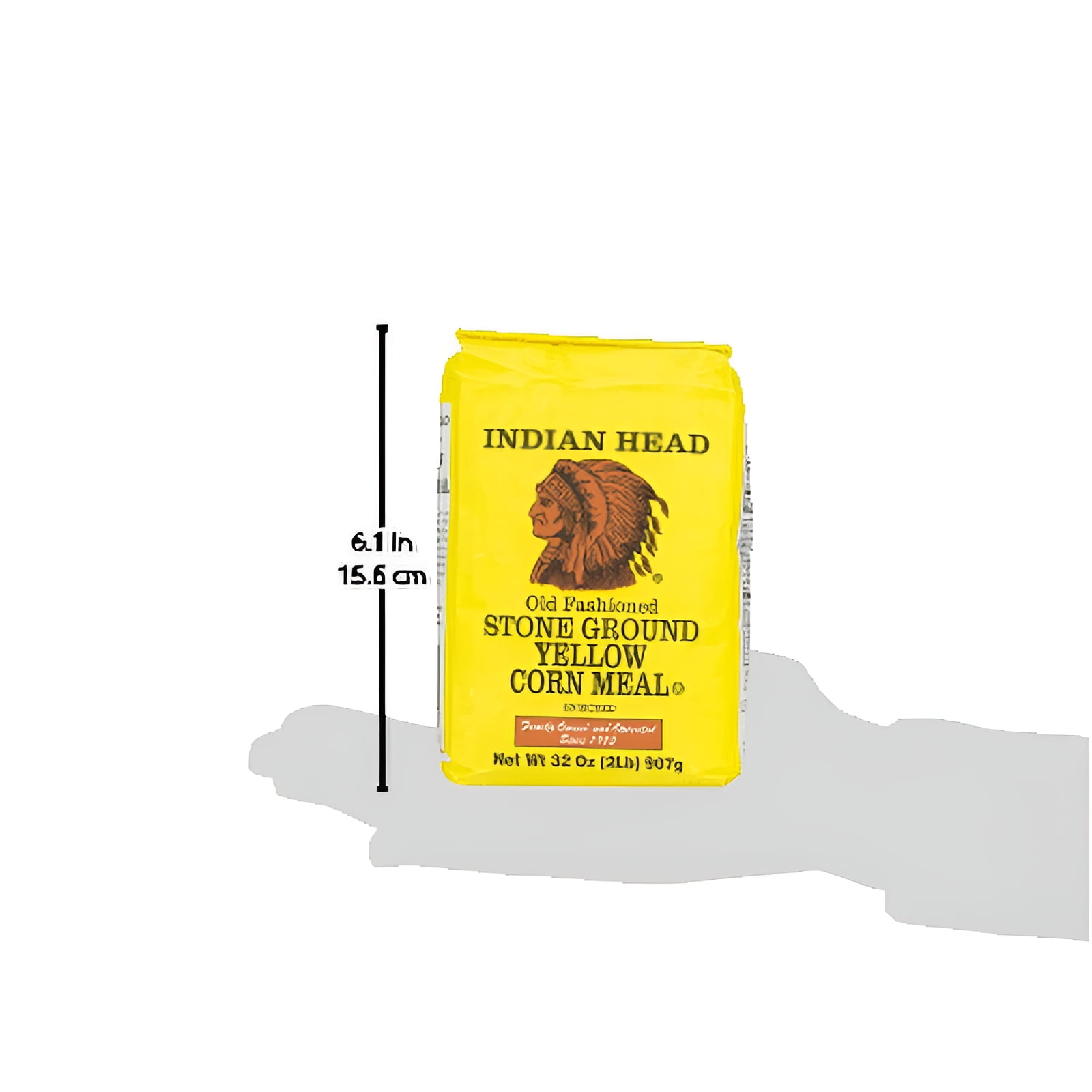 Wilkins Rogers Mills Indian Head Stone Ground Yellow Corn Meal, 32 oz