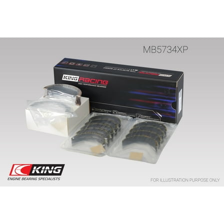 King Ford Mustang 302 Coyote (Size .25) Performance Main Bearing Set - MB5734XP0.25