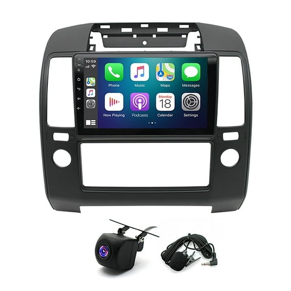 Zcargel 9in Android 15 Car Stereo Radio for Nissan Navara 2006-2012, GPS Navigation Touchscreen 2 32GB, Wireless CarPlay Android Auto, Bluetooth WiFi FM RDS SWC DSP, with AHD Backup Camera