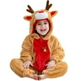 thumbnail image 2 of XQYLOS Children’s Halloween Holiday Christmas Jumpsuit Flannel Crawl Suit Romper Outfit Jumpsuit for 𝖳rick or 𝖳reat P𝖺rty Festive Celebration, 2 of 6