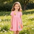 thumbnail image 2 of Glisme Girls Dress Sleeveless O Neck Dresses Cartoon Prints Adorable Toddler Daily Wear 2-3 Years Red, 2 of 9