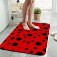 thumbnail image 5 of 1pc Red and Black Polka Dot Bathroom Rug Bathroom Decor and Accessories- Durable,Anti Slip,And Quick Drying,Suitable For Indoor/outdoor Use - Perfect For Bathrooms,Bedrooms,Kitchens,Terraces, 5 of 9