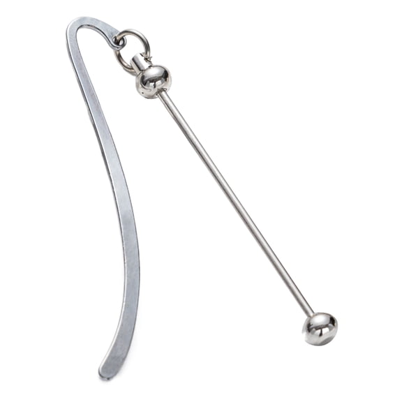 DIY Beadable Hook Bookmarks Metal Book Marker Gift for Book Lover