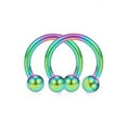 thumbnail image 2 of Nose Ring Hoop Magnetic Horseshoe Rings Stainless Steel Faux Septum Rings, 2 of 9