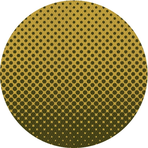 Ahgly Company Indoor Round Patterned Milk Chocolate Brown Area Rugs, 6' Round