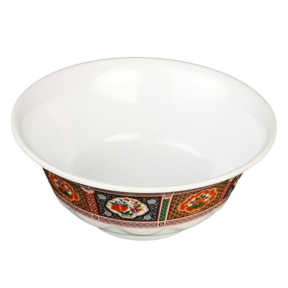 Excellante Peacock Melamine Dinnerware Collection 25 Oz, 6 1/4" Scalloped Bowl, Comes in Dozen