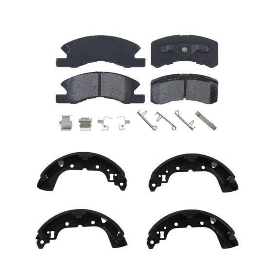 Front Ceramic Brake Pads & Rear Brake Shoes Fits 2017-2021 Mitsubishi Mirage