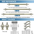 thumbnail image 5 of Urbanest Adjustable Single Curtain Rod Set Portia Finials – 1 -Inch Diameter, With Antique Brass Rod, 84–120 Inches, 5 of 6