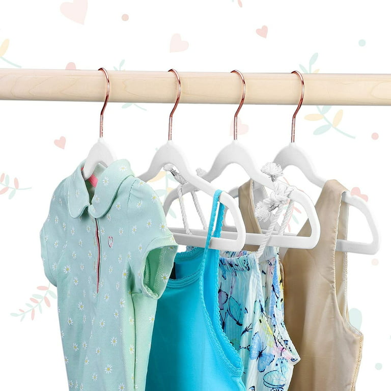 Casafield 50 Velvet Baby Hangers - 11 Size for Infant & Toddler Clothes - Ivory
