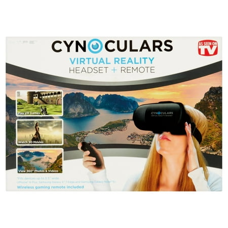 Cynoculars Mobile VR Headset and Remote (Best Vr Headset For Iphone 6s)