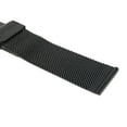 thumbnail image 6 of Bandini Mesh Watch Band, Stainless Steel Watch Band, Metal Watch Bands For Men / Women, Fold Over Watch Band Clasp, Adjustable Length Watch Strap, 21mm Watch Band Metal, Black Watch Band / Fine Mesh, 6 of 8